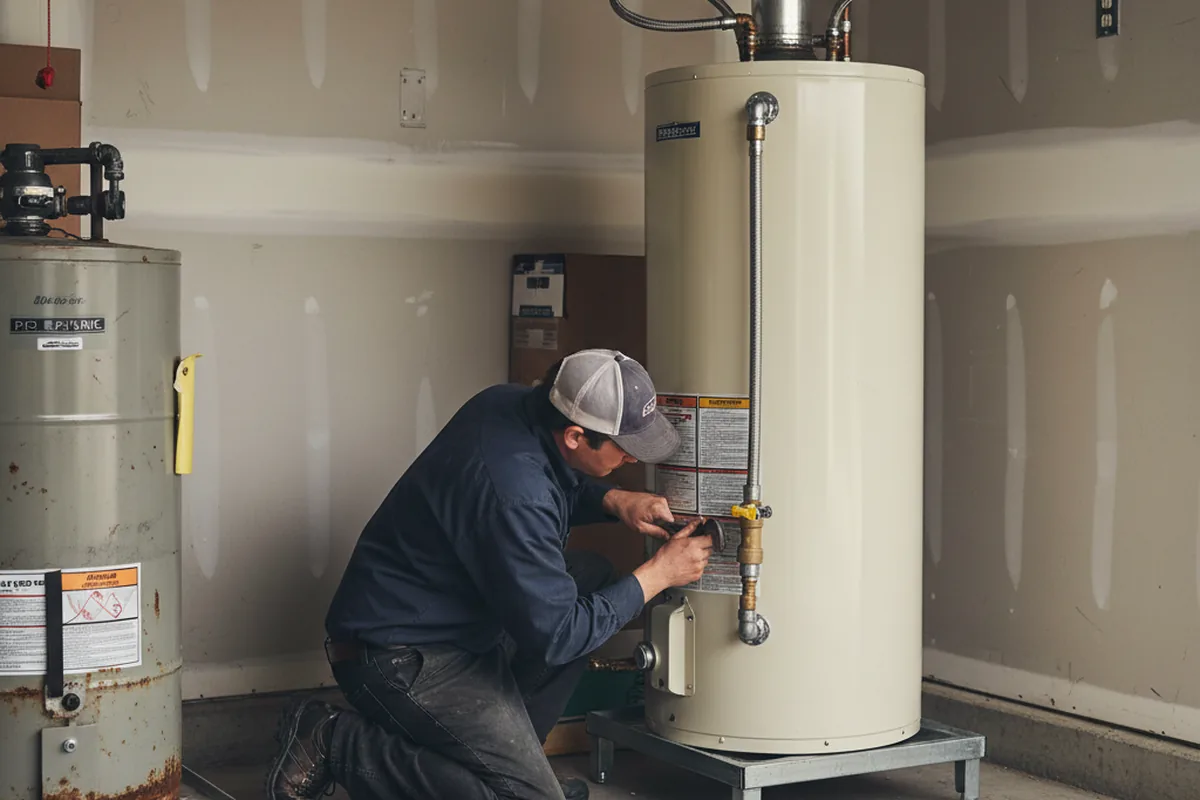 Water heater and shutoff valve replacement in Sheldon